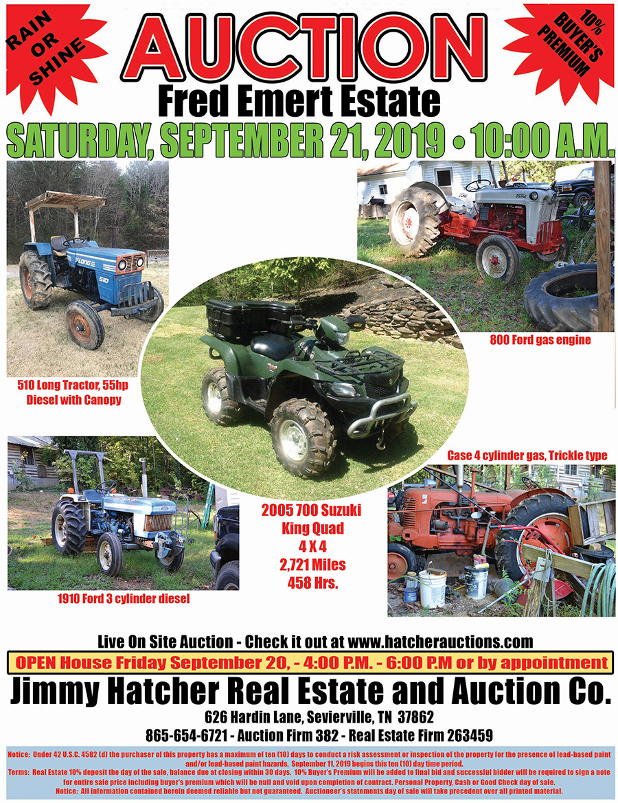 a flyer from one of our past auctions